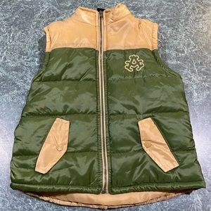 Akademiks Toddler Green & Beige Bubble Vest Sz. 4T